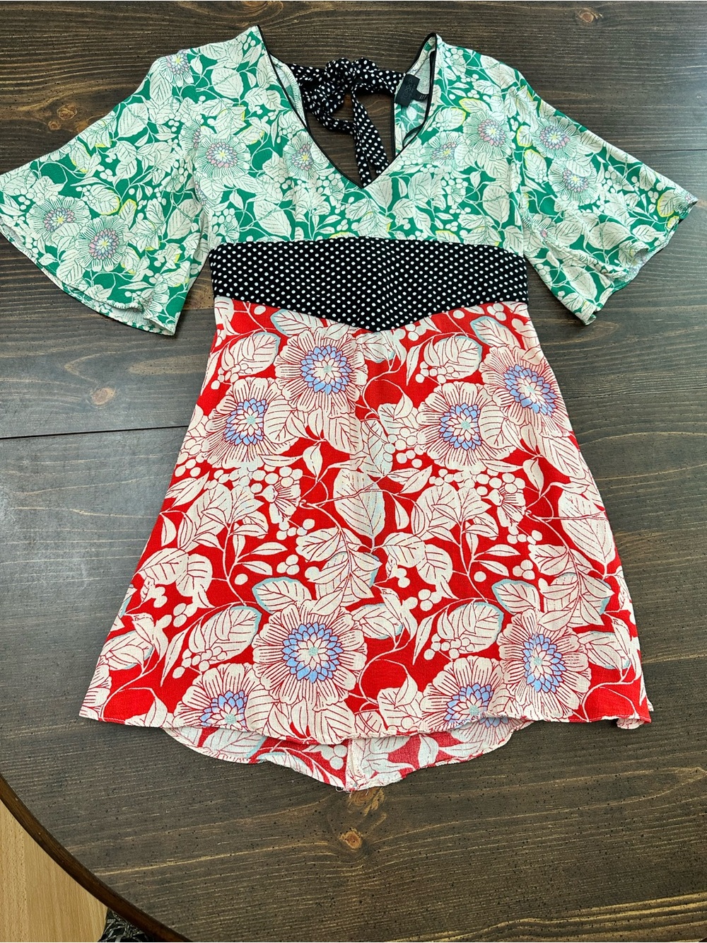 Topshop mixed floral mini dress size 4